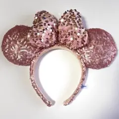 美品‼️ ミニーちゃん スパンコール カチューシャ ピンク
