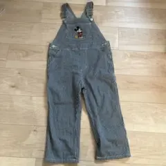 ミッキーマウス ストライプオーバーオール 110cm