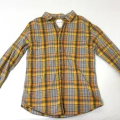 Aeropostale ネルシャツ 長袖 イエロー チェック柄 Sのサムネイル