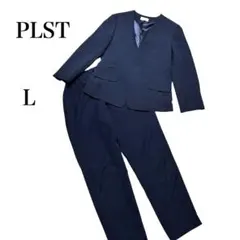 ◎美品　プラステ PLST セットアップ パンツ　洗える　ノーカラー ネイビー