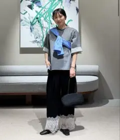 未使用級ꕥイウエンマトフ ドラマ 松本若菜さん着用 デニムビスチェ