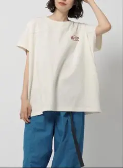 【未着用】ニコアンド バック刺繍BIGフレンチTシャツ M