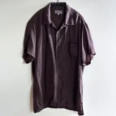 Yohji Yamamoto POUR HOMME 半袖キュプラシャツ（紺） - メルカリ
