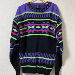 DEMETRE vintage 幾何学模様 クルーネックニットのサムネイル