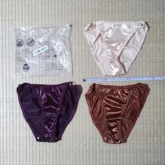 レディースショーツ　日本サイズＬサイズ相当　サテン生地　3枚セット①　袋転用