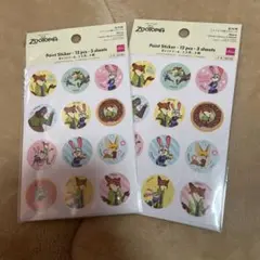 ズートピア ポイントステッカー 12個 3シート　2セット