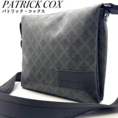 ✨未使用級✨パトリックコックス ショルダーバッグ 斜め掛け 総柄 PVC 黒系
