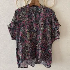 大きいサイズPaul Smith BLACK LABELフラワーデザインブラウス - メルカリ