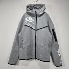 NIKE　テック　フリース　フルジップ　フーディー　パーカー　M　グレー　古着