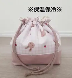 ハンドメイド 巾着バッグ かぎ編み 花 コードストッパー ピンク - メルカリ