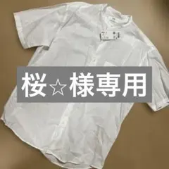 ⭐︎新品未使用⭐︎ ユニクロ リネンコットン スタンドカラーシャツ（半袖） Mサイズ