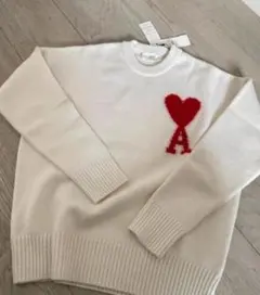 AMI PARIS ニットセーター ホワイト M2 男女兼用 新品