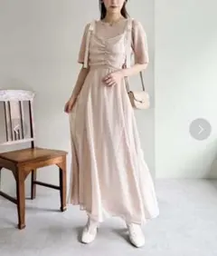 新品タグ付き　NICE CLAUP あざとモテ半袖ニットワンピースセット