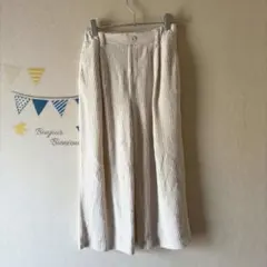 GU ホワイトコーデュロイパンツ　140