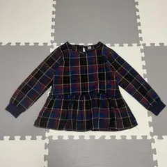 SHEIN シーイン ブラウス ペプラム チェック 140センチ