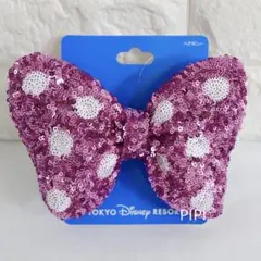 ディズニー　リボン　ヘアゴム　ピンク