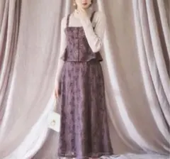 GRL レースビスチェXスカートセットアップ