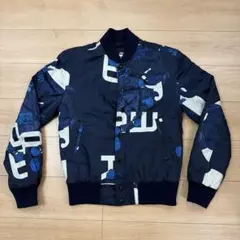 G-STAR RAW ボンバージャケット 総柄 ブルー XSのサムネイル