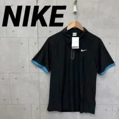 未使用タグ付 NIKE ナイキ 半袖ゴルフシャツ L 黒×水色のサムネイル