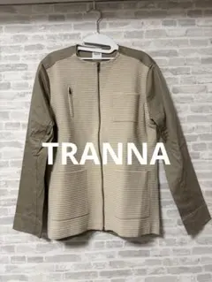 TRANNA ノーカラージャケット ベージュ