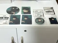 呪術廻戦　伏黒恵　缶バッチ.カード.ステッカー.コースター６点セット