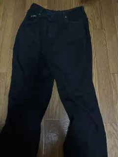 Lee ブラックデニム ストレートパンツ