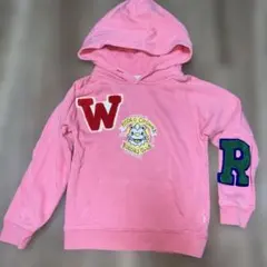 ロデオクラウンズキッズM100-115ピンクパーカーワッペン付