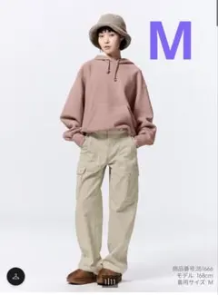 バレルレッグカーゴパンツ(丈標準71.0～75.0cm) ベージュ　M