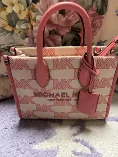 未使用品　MICHAEL KORS ピンク ロゴ ハンドバッグ