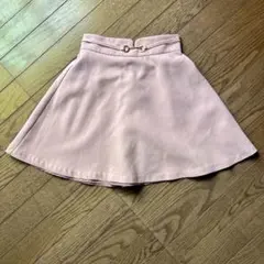 【匿名配送】ベルト飾り付きミニスカート ピンク