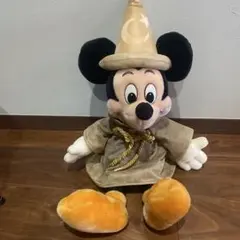 ディズニーランド ミッキーぬいぐるみ ファンタジア 魔法使いの弟子ゴールド