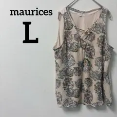 ☆一点もの☆ レディース花柄ノースリーブチュニック【L】