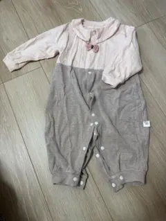 ロンパース・カバーオール ピンクとブラウン