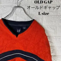 90s　OLD GAP　Ｖネック　フリースプルオーバー　ロングTシャツ【662】