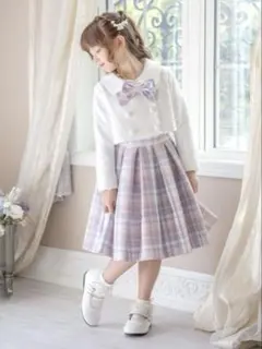 ピンク チェック柄 ワンピース セット　120cm