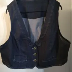 ダークグレーデニム ベスト4L