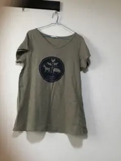 ⭐︎トップバリュー　AラインTシャツLL モスグリーン