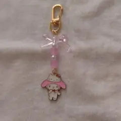 マイメロディ ビーズキーホルダー ピンク