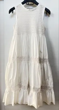 D&G juniorホワイトノースリーブワンピースのサムネイル