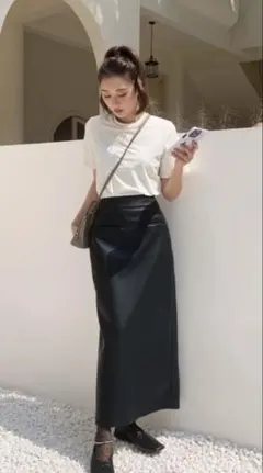 未開封⭐︎birthday bashブラックレザー タイトスカート スリット入り