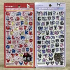 【正規品】キティ・クロミ　サンリオ文字 moji ボンボンドロップシールセット