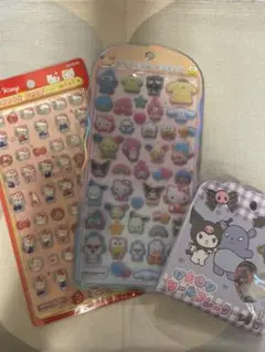 ボンボンドロップシール　ミニ　サンリオ　　ハローキティ　コットンパフィシール