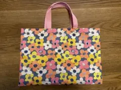 レッスンバッグ　花柄　手提げ　ハンドメイド