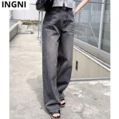 専用【INGNI】　オーロララインストーン付デニムパンツ　S