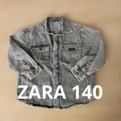 ZARA グレー 長袖デニムシャツ サイズ140 ユニセックス