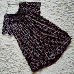 『コムサイズム』 (F) 裾バルーンチュニック フレアスリーブ スクエアネック