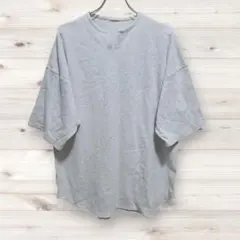 C1131 ジーユー Tシャツ 長袖 ロンT (S) 白 無地 綿/コットン