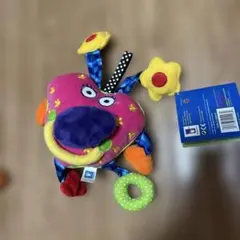 カラフルハート型ラトル　ガラガラ　音なるおもちゃ　ミラー付き　0歳　プレゼント