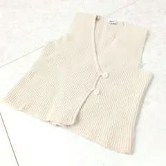 海外製 ベビーベスト 80-90　ナチュラル　ホワイト　春