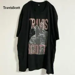 トラヴィススコット Tシャツ クルーネック 半袖 プリント ビッグサイズ 黒 綿のサムネイル